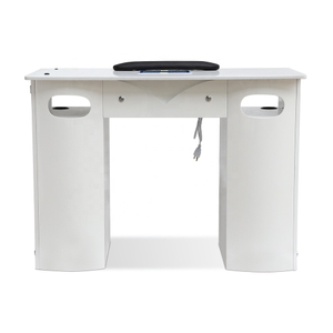 Kangmei moderne pas cher Spa Salon de beauté meubles blanc granit pierre haut mobile ongles Station manucure Table avec ventilateur d'extraction