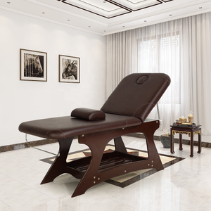 Lit de massage thaï de table de cirage de traitement facial de salon de beauté de spa
