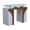 Table de manucure de Stationom de meubles de salon de manucure à haute brillance moderne en gros avec le vide