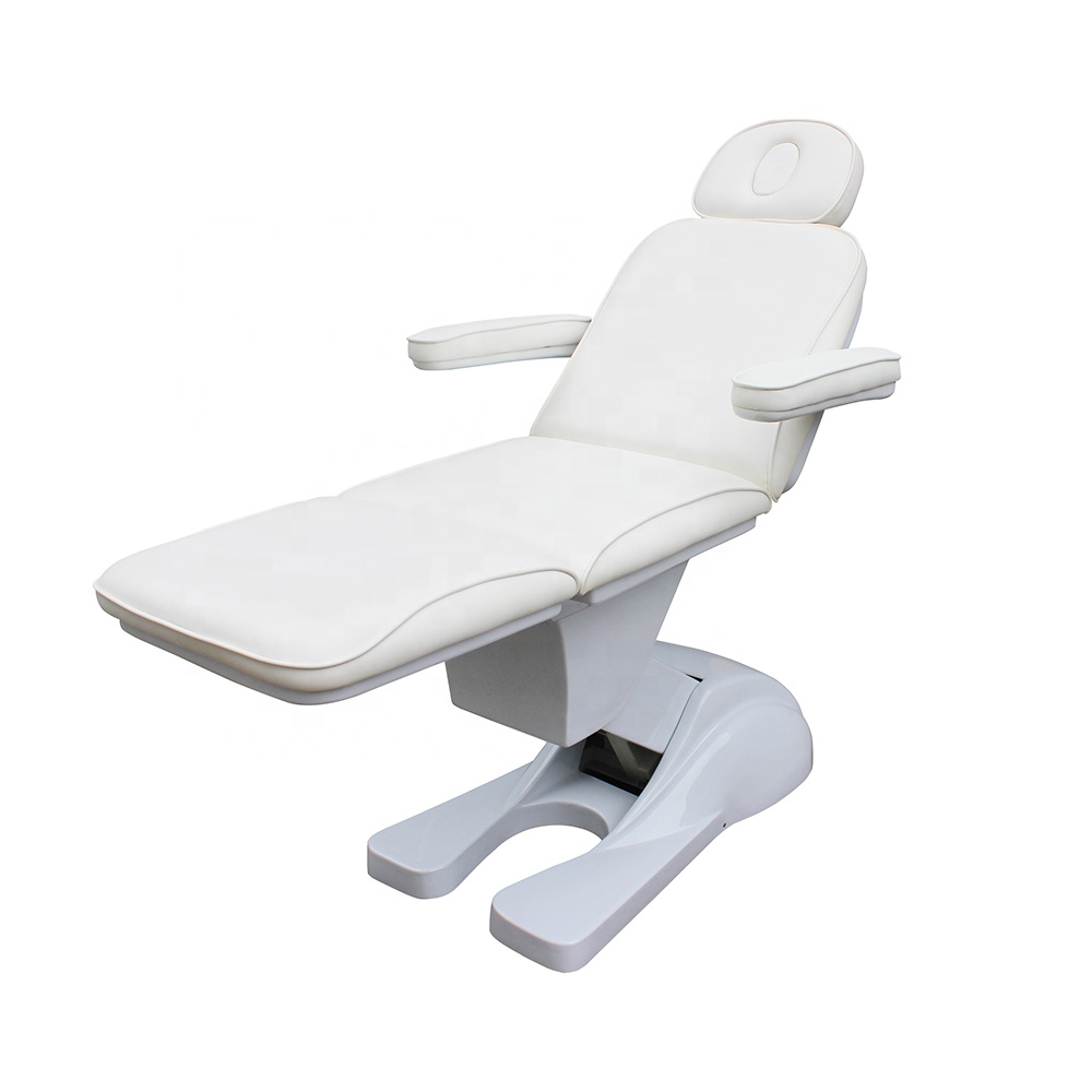 Chaise faciale de beauté de lit de table de massage d'ascenseur électrique blanc