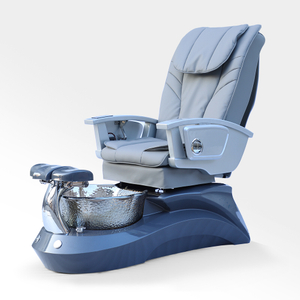 Électrique Pipeless Whirlpool Jet Massage Manucure Foot Spa Chaise de pédicure grise avec évier